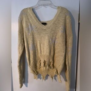 Distressed star sweater from KC boutique